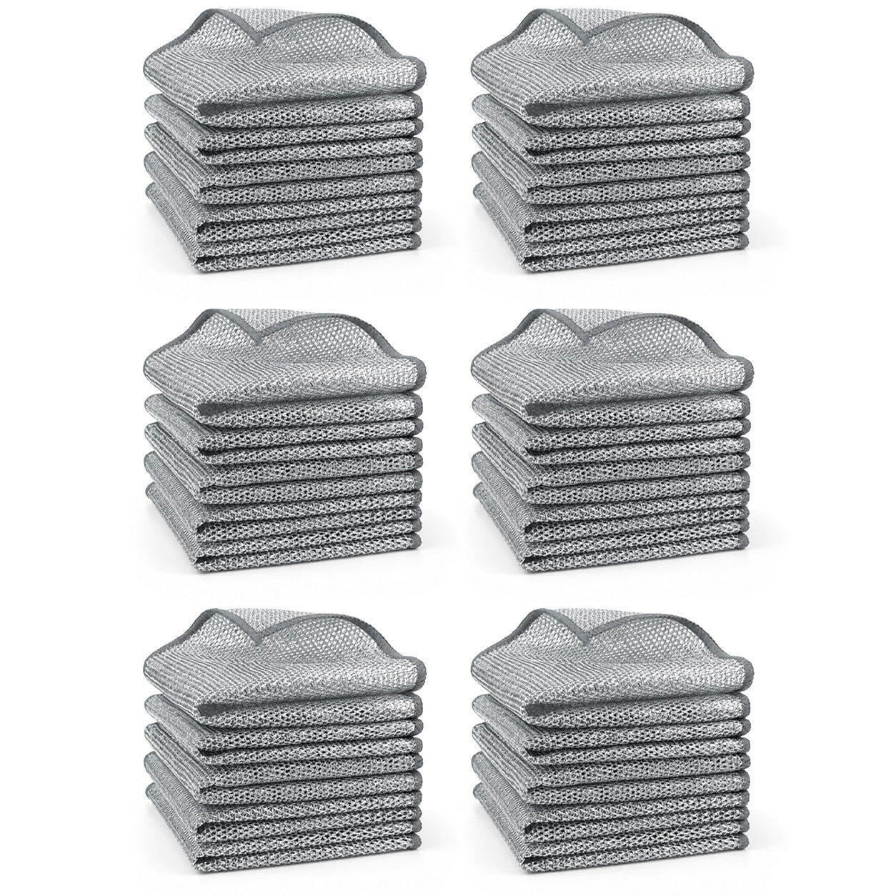 ⏳LAST DAY BUY 2 GET 1 FREE!💕Vivia™ Silver Mesh Dishcloths – Tough on Stubborn Stains, Gentle on Cookware✨