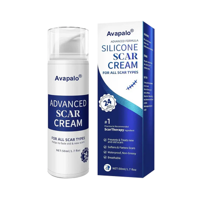 Avapalo® Advanced Silicone Scar Gel – Professional Scar Removal Cream for Surgical Scars, Keloids, Stretch Marks, C-Section & Old or New Scars Repair Treatment