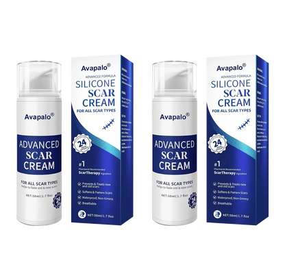 Avapalo® Advanced Silicone Scar Gel – Professional Scar Removal Cream for Surgical Scars, Keloids, Stretch Marks, C-Section & Old or New Scars Repair Treatment