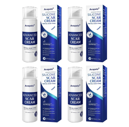 Avapalo® Advanced Silicone Scar Gel – Professional Scar Removal Cream for Surgical Scars, Keloids, Stretch Marks, C-Section & Old or New Scars Repair Treatment