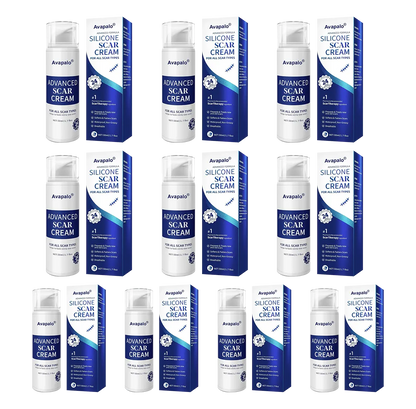Avapalo® Advanced Silicone Scar Gel – Professional Scar Removal Cream for Surgical Scars, Keloids, Stretch Marks, C-Section & Old or New Scars Repair Treatment
