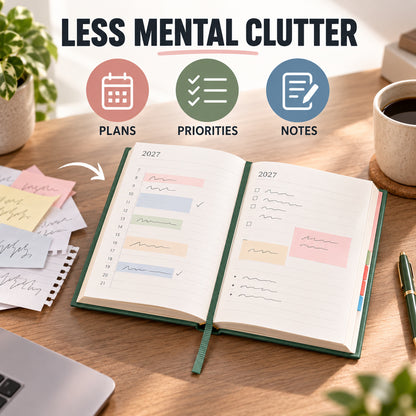 2027 Minimalist Daily Planner Notebook