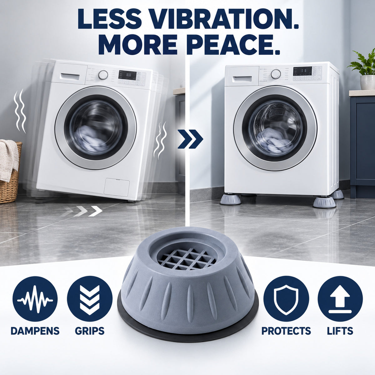 Protect Floors, Settle Movement | Vibration-Damping Appliance Pads 🛡️〰️🏡