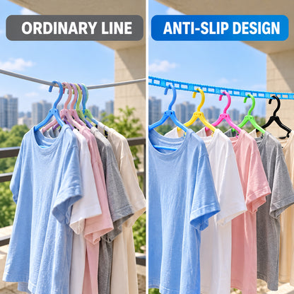 Windproof Hanger-Slot Clothesline