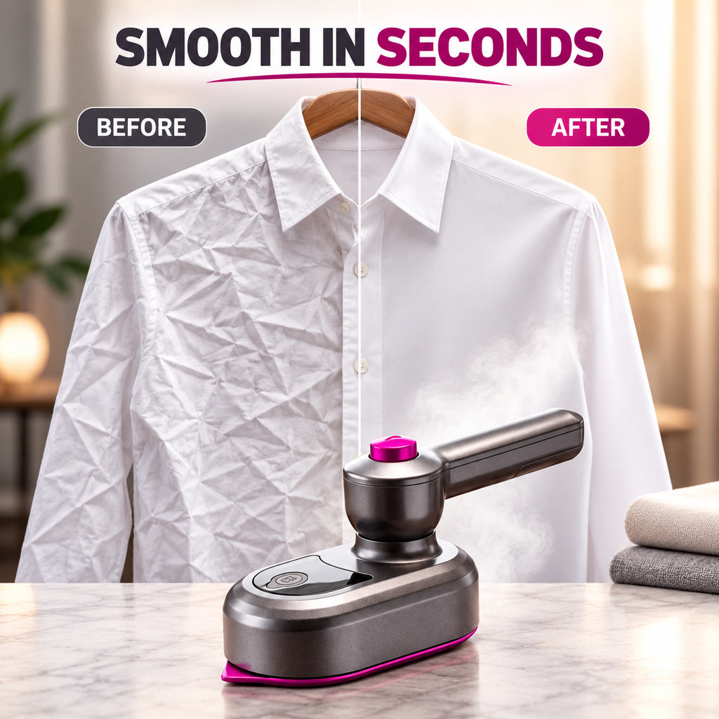 Everyday Wrinkle Fix 💨👗 90° Rotating Portable Steamer