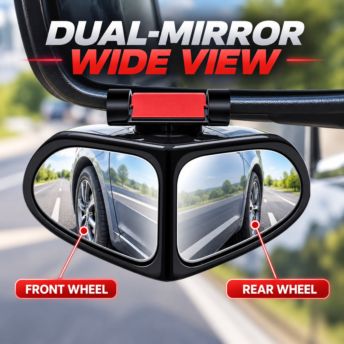 Dual-View 360° Adjustable HD Parking Mirror