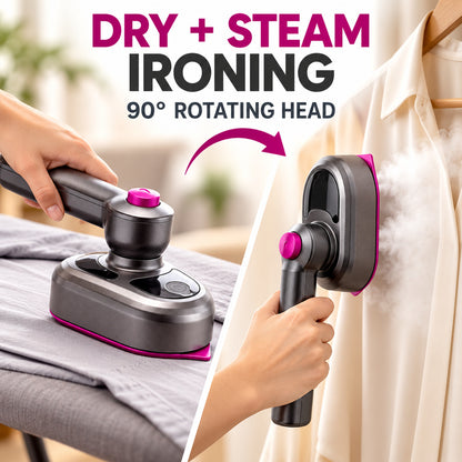 Everyday Wrinkle Fix 💨👗 90° Rotating Portable Steamer