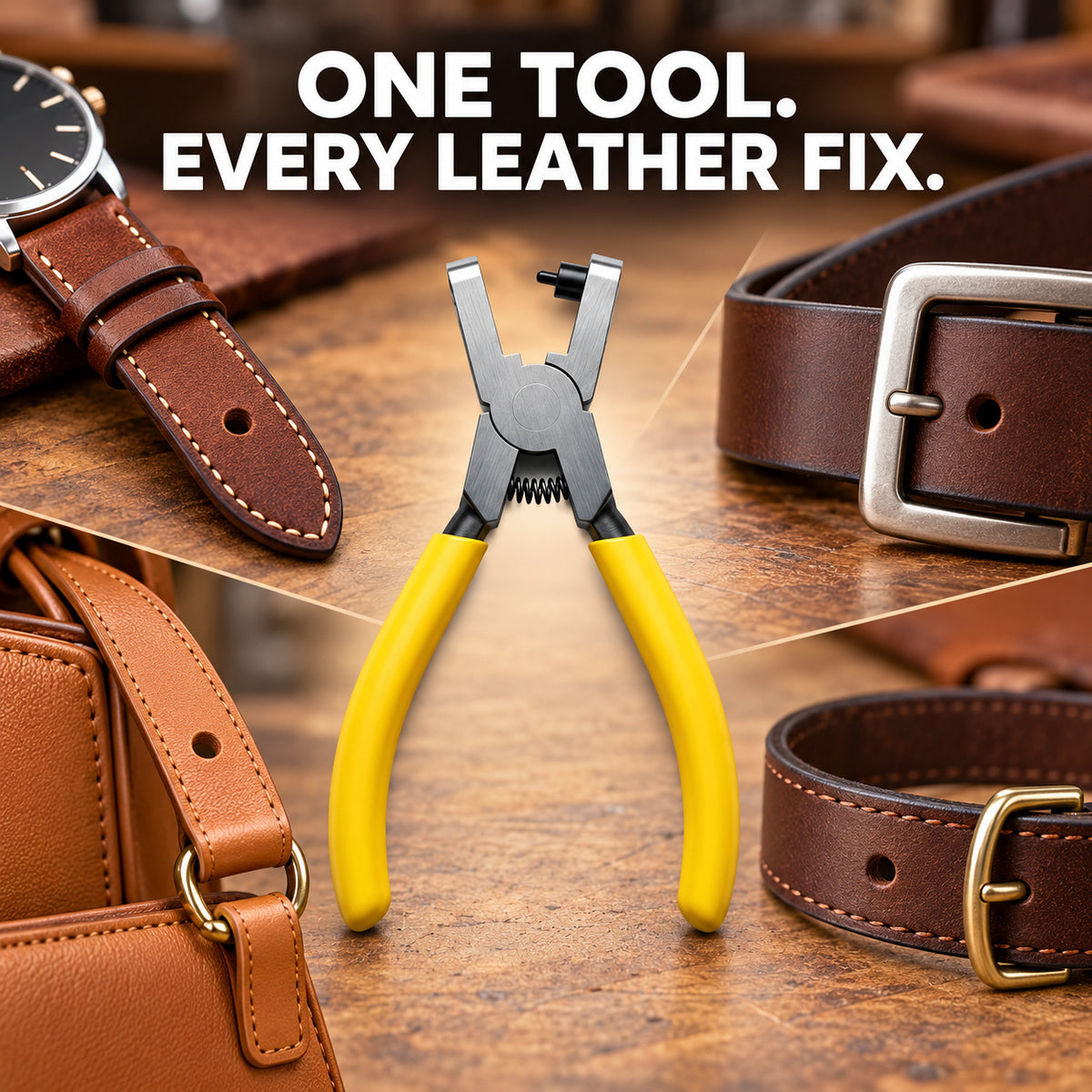 Portable 2mm Watch Strap & Leather Hole Punch Plier