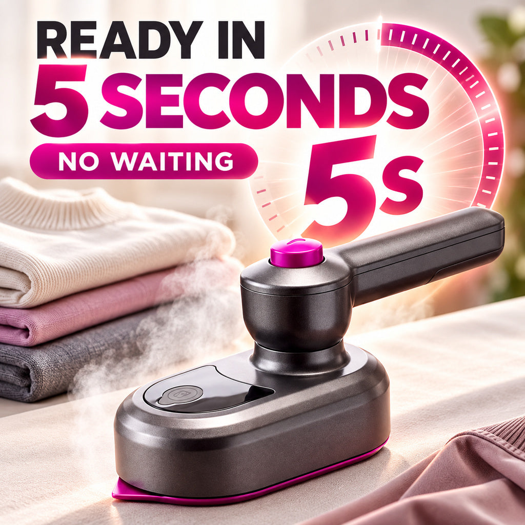 Everyday Wrinkle Fix 💨👗 90° Rotating Portable Steamer