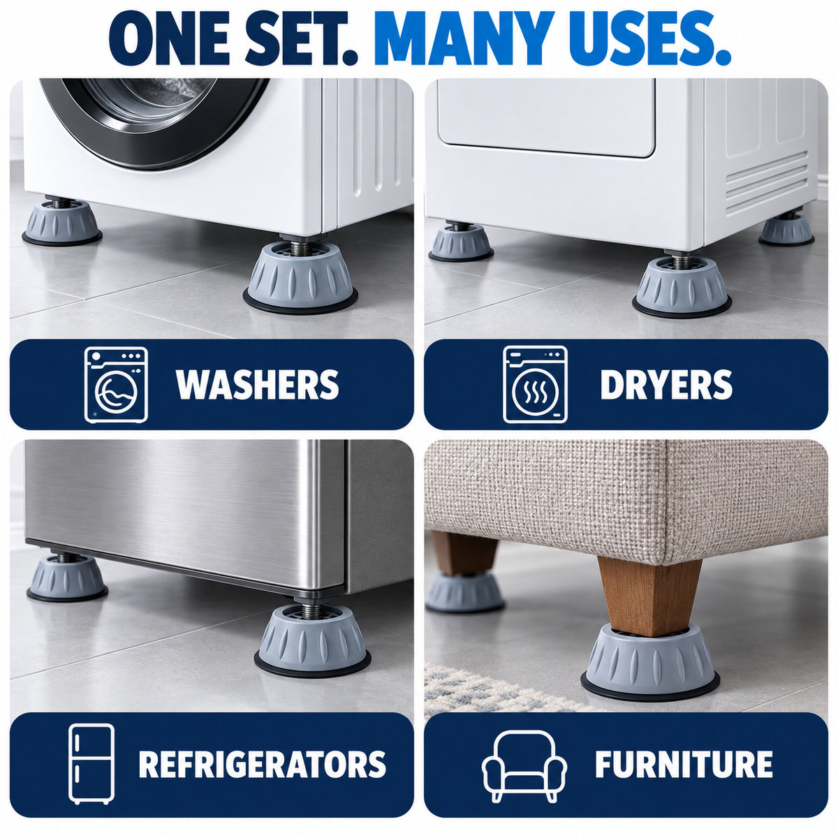 Protect Floors, Settle Movement | Vibration-Damping Appliance Pads 🛡️〰️🏡