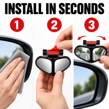 Dual-View 360° Adjustable HD Parking Mirror