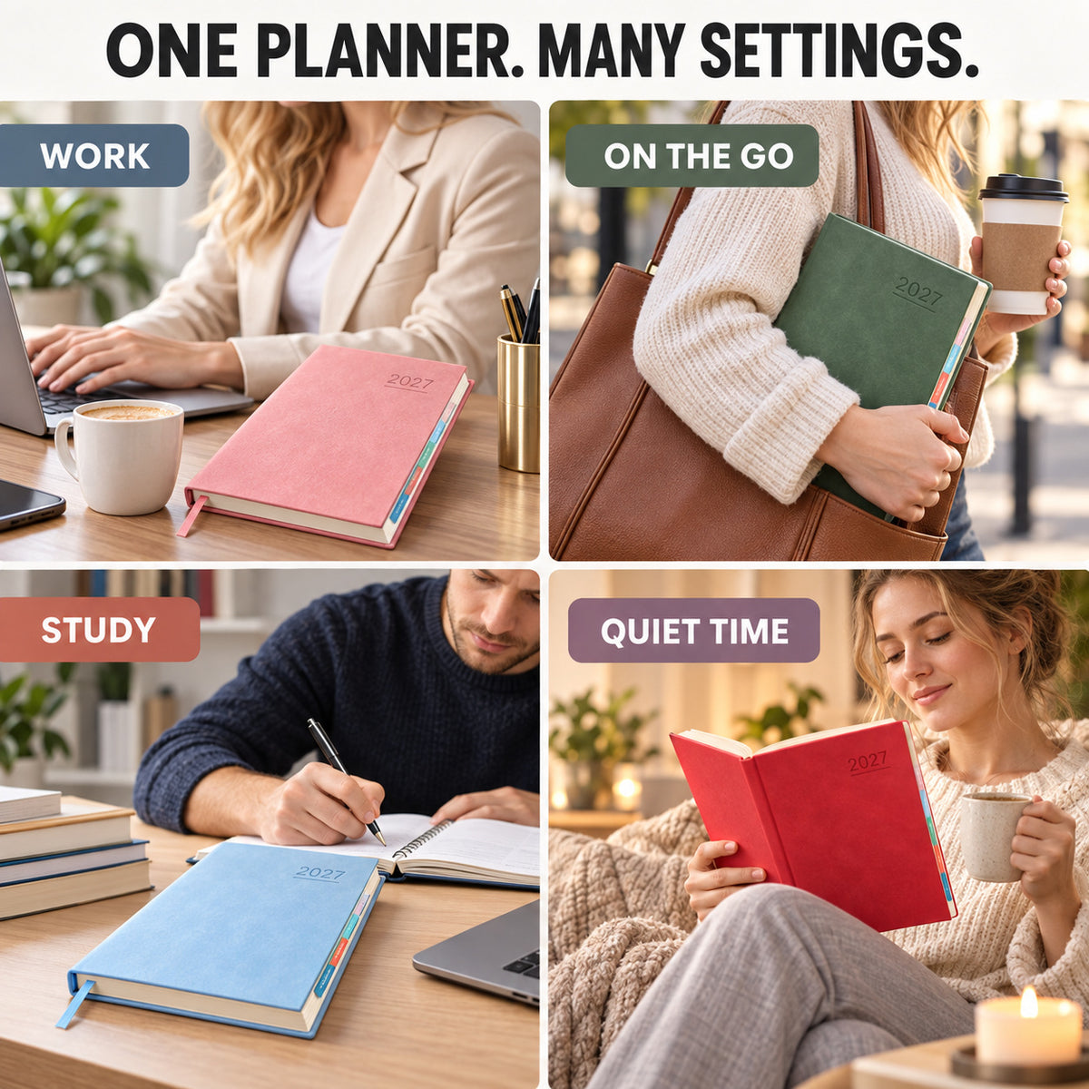 2027 Minimalist Daily Planner Notebook