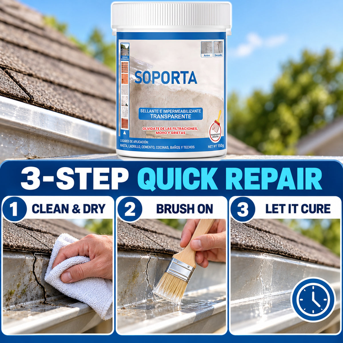 Protect More Trouble Spots | Clear Waterproof Repair Coating 🏡💧🛠️