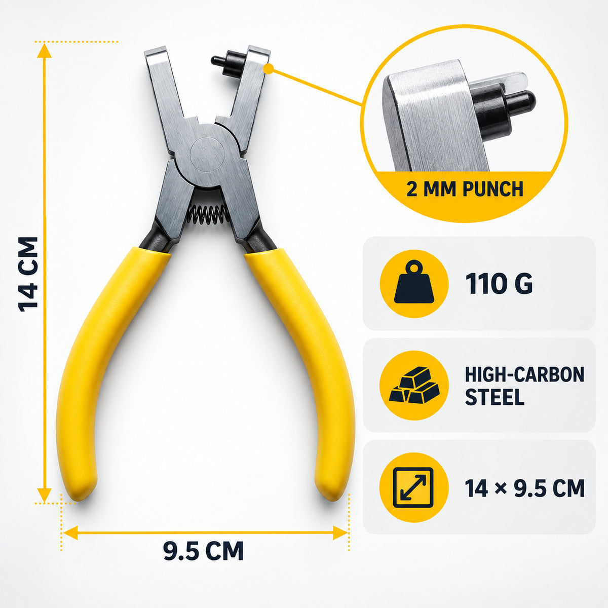 Portable 2mm Watch Strap & Leather Hole Punch Plier
