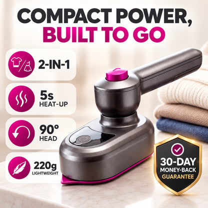 Everyday Wrinkle Fix 💨👗 90° Rotating Portable Steamer