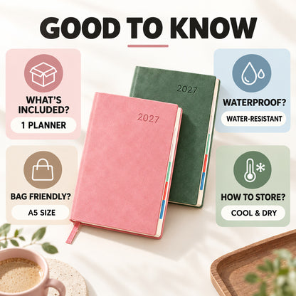 2027 Minimalist Daily Planner Notebook