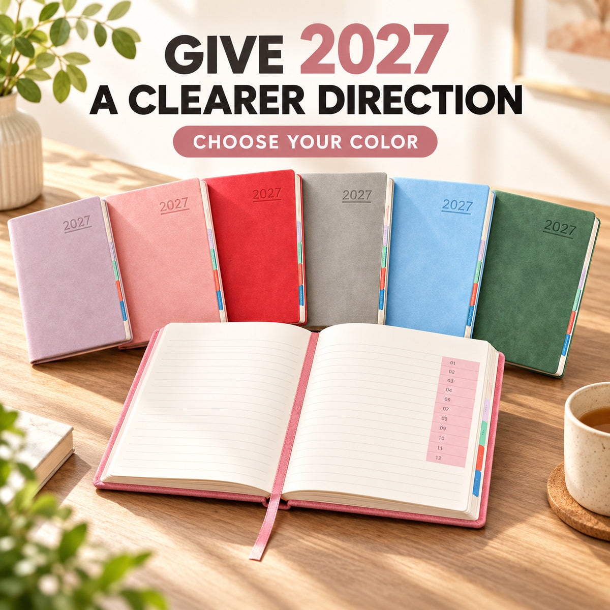 2027 Minimalist Daily Planner Notebook