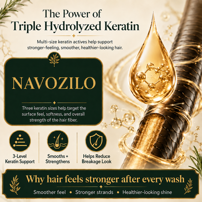 🌊🦄LAST DAY 50% OFF🏆NAVOZILO® Official-Size Rosemary Keratin Scalp Shampoo| Full-size scalp care for thicker-looking, stronger-feeling hair.