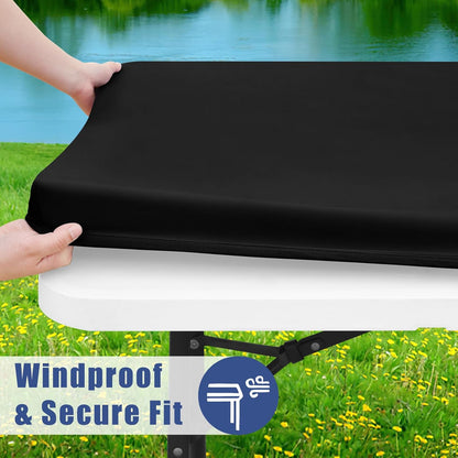 Vivia™ Stretch Fabric Table Top Cap Cover – Elastic Edge, Waterproof & Reusable