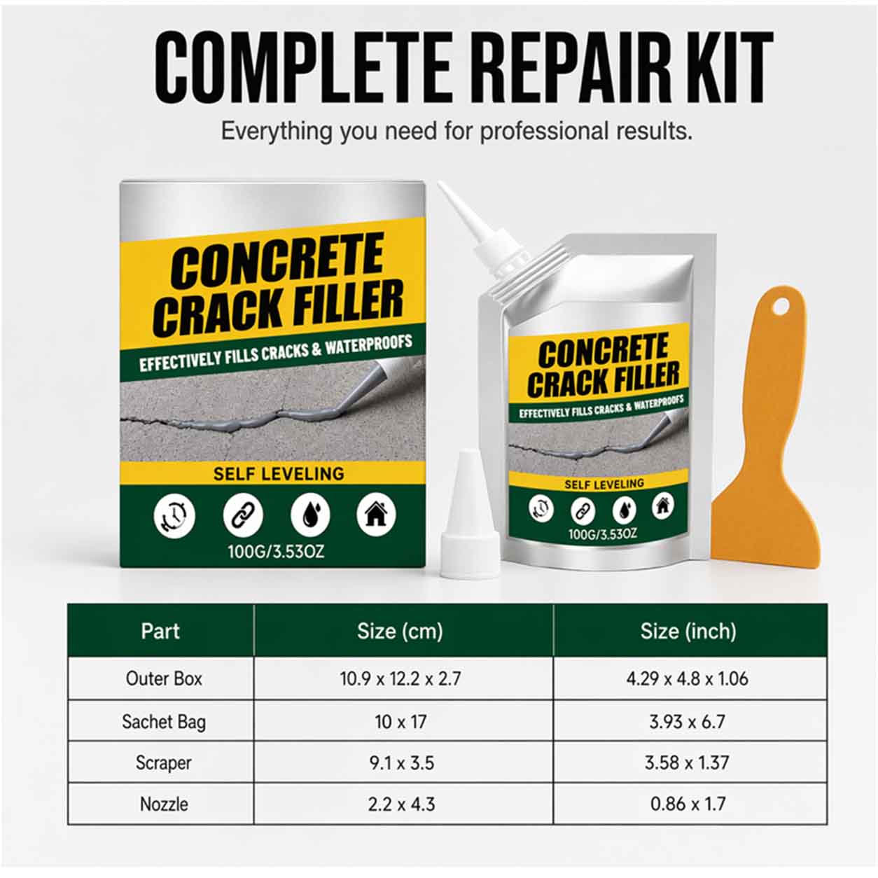 Waterproof Concrete Crack Filler & Sealant