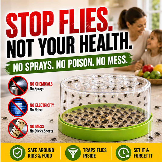 60%OFF Today ⚡🌿🪰Chemical-Free Reusable Non-Electric Fly Trap for Kitchen & Patio