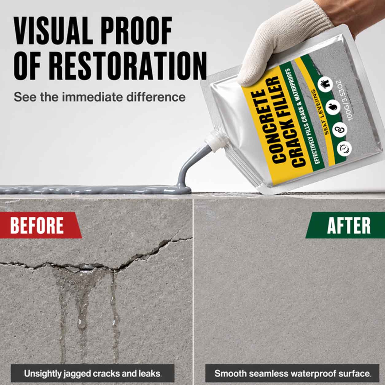 Waterproof Concrete Crack Filler & Sealant