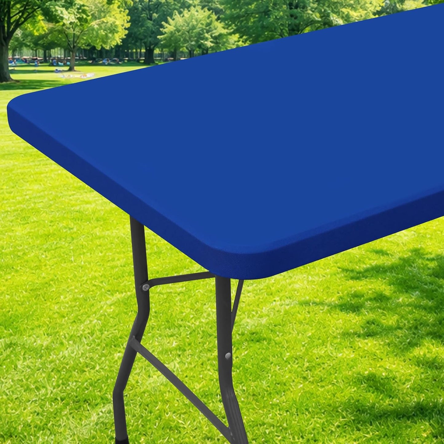 Vivia™ Stretch Fabric Table Top Cap Cover – Elastic Edge, Waterproof & Reusable