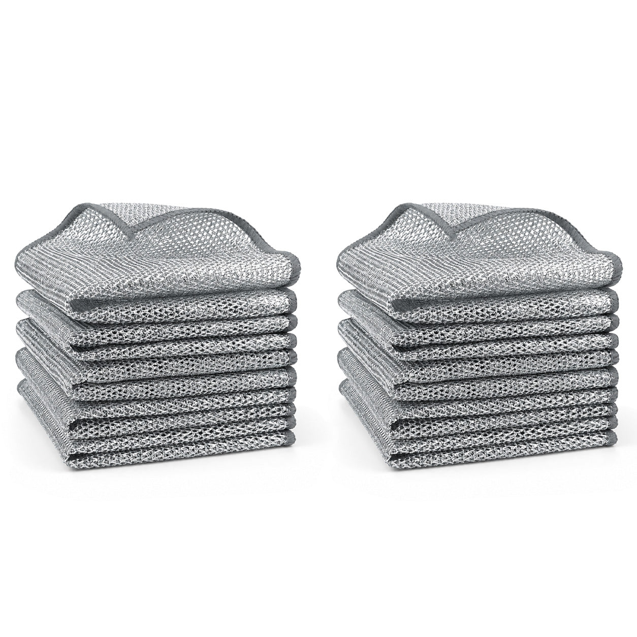 ⏳LAST DAY BUY 2 GET 1 FREE!💕Vivia™ Silver Mesh Dishcloths – Tough on Stubborn Stains, Gentle on Cookware✨