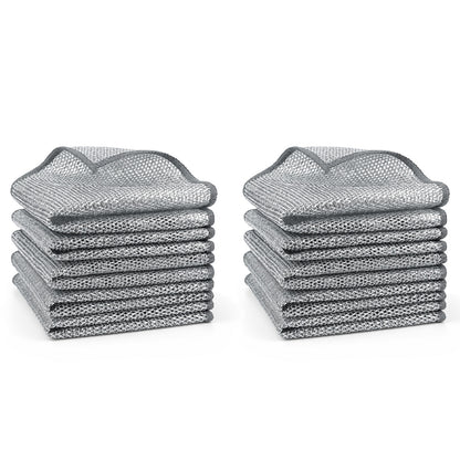 ⏳LAST DAY BUY 2 GET 1 FREE!💕Vivia™ Silver Mesh Dishcloths – Tough on Stubborn Stains, Gentle on Cookware✨