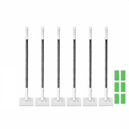 Extendable Telescopic Disposable Flat Clip Mop, 360° Swivel Lightweight Floor Mop