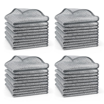 ⏳LAST DAY BUY 2 GET 1 FREE!💕Vivia™ Silver Mesh Dishcloths – Tough on Stubborn Stains, Gentle on Cookware✨