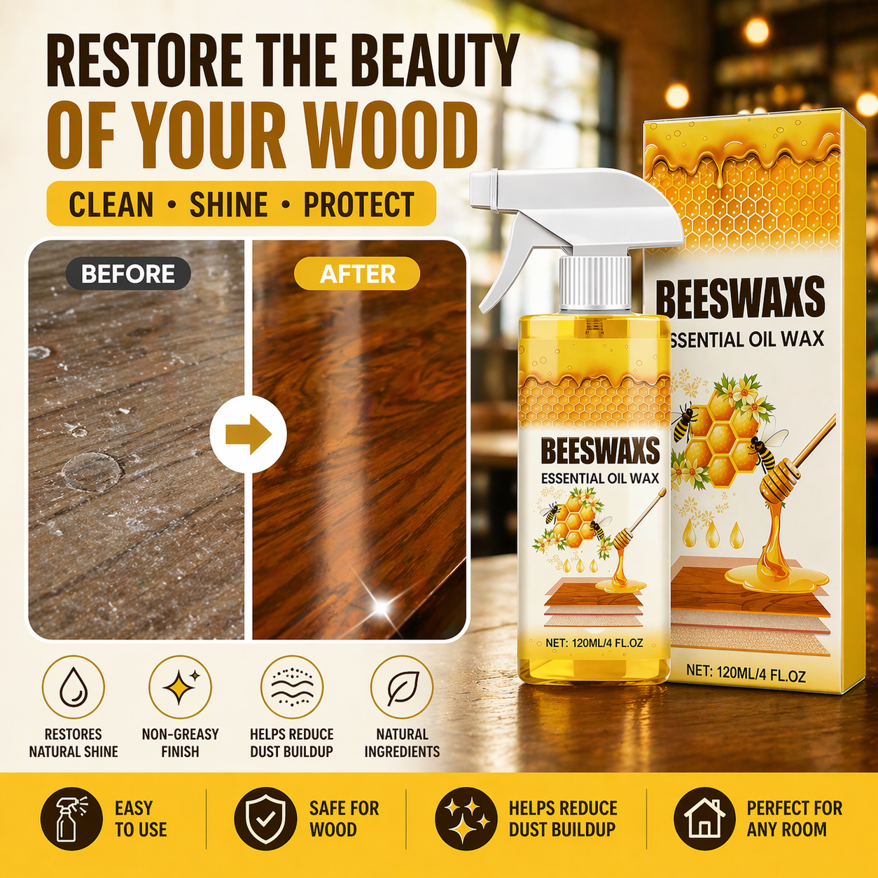 Vivia™ Beeswax Wood Care Spray✨