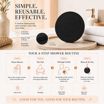 Rubber Body Exfoliating Pad