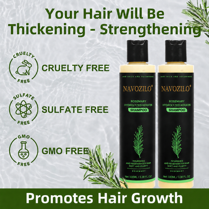 🌊🦄LAST DAY 50% OFF🏆NAVOZILO® Official-Size Rosemary Keratin Scalp Shampoo| Full-size scalp care for thicker-looking, stronger-feeling hair.
