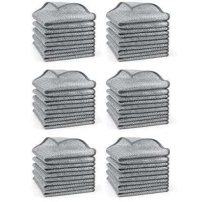 ⏳LAST DAY BUY 2 GET 1 FREE!💕Vivia™ Silver Mesh Dishcloths – Tough on Stubborn Stains, Gentle on Cookware✨