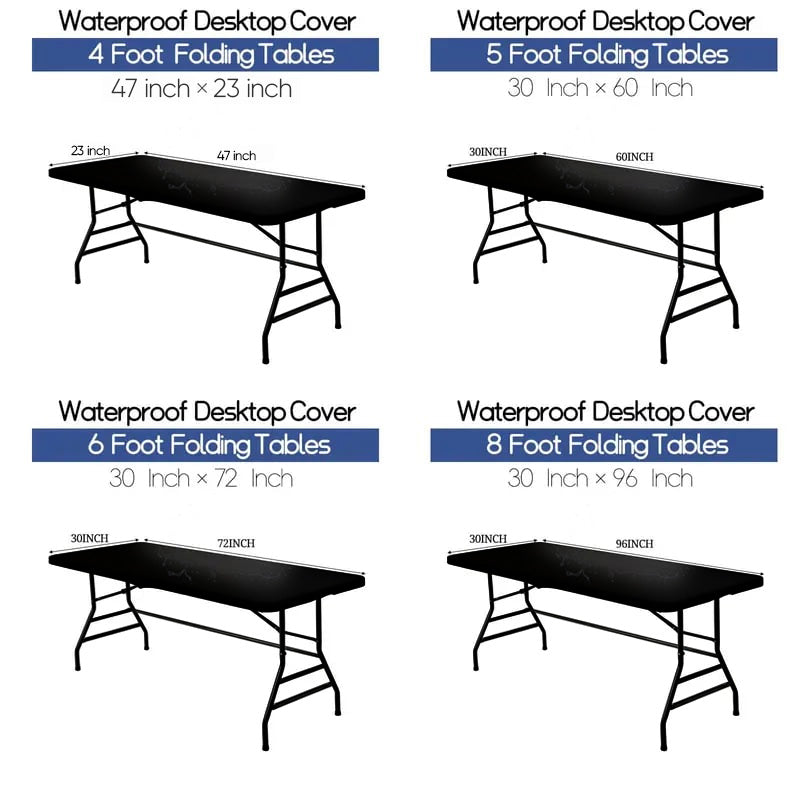 Vivia™ Stretch Fabric Table Top Cap Cover – Elastic Edge, Waterproof & Reusable