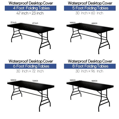 Vivia™ Stretch Fabric Table Top Cap Cover – Elastic Edge, Waterproof & Reusable