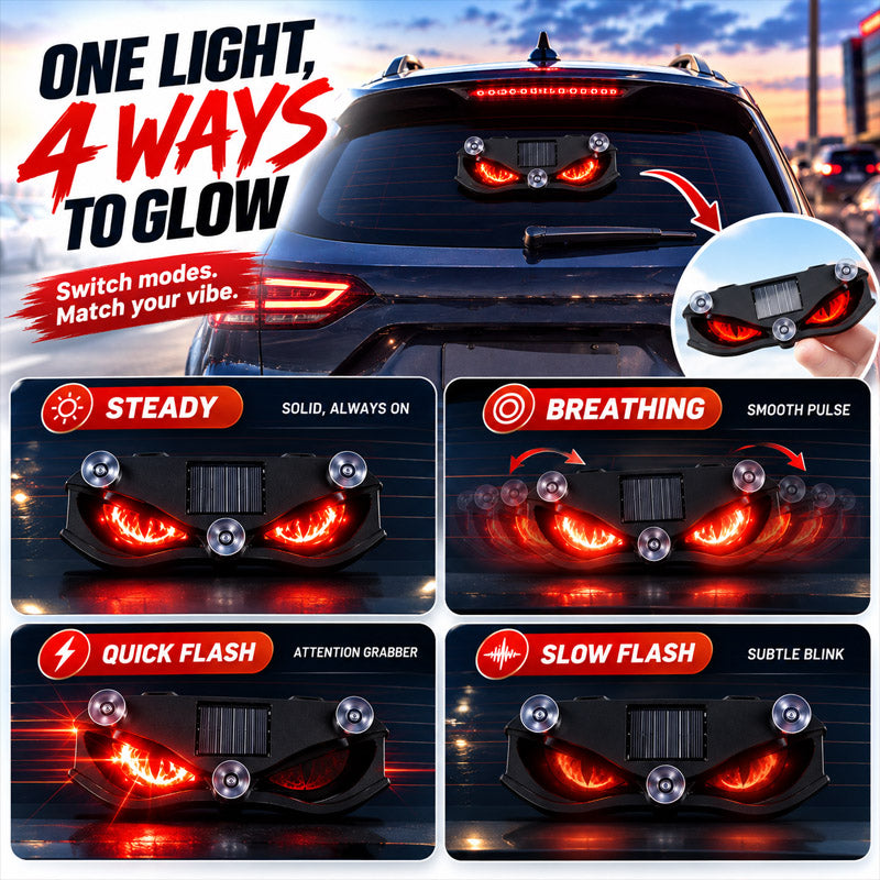 Solar-Powered LED Car Warning Light