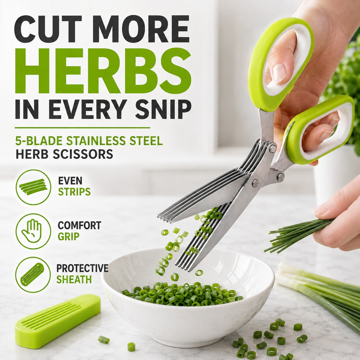 5-Blade Scallion & Herb Cutter