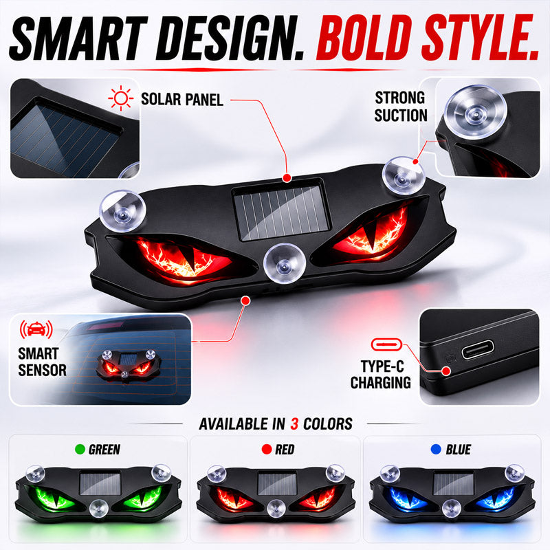 Solar-Powered LED Car Warning Light