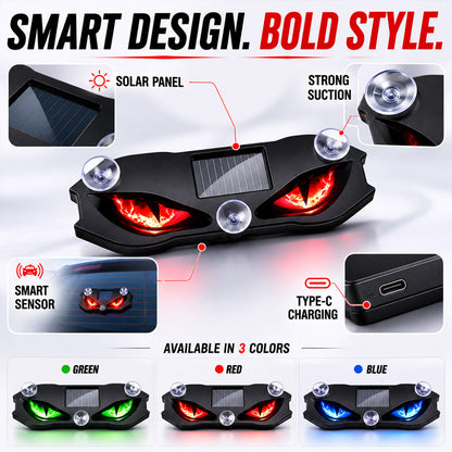 Solar-Powered LED Car Warning Light