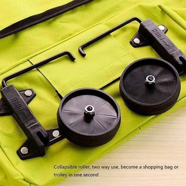 Foldable 2-in-1 Rolling Tote Bag