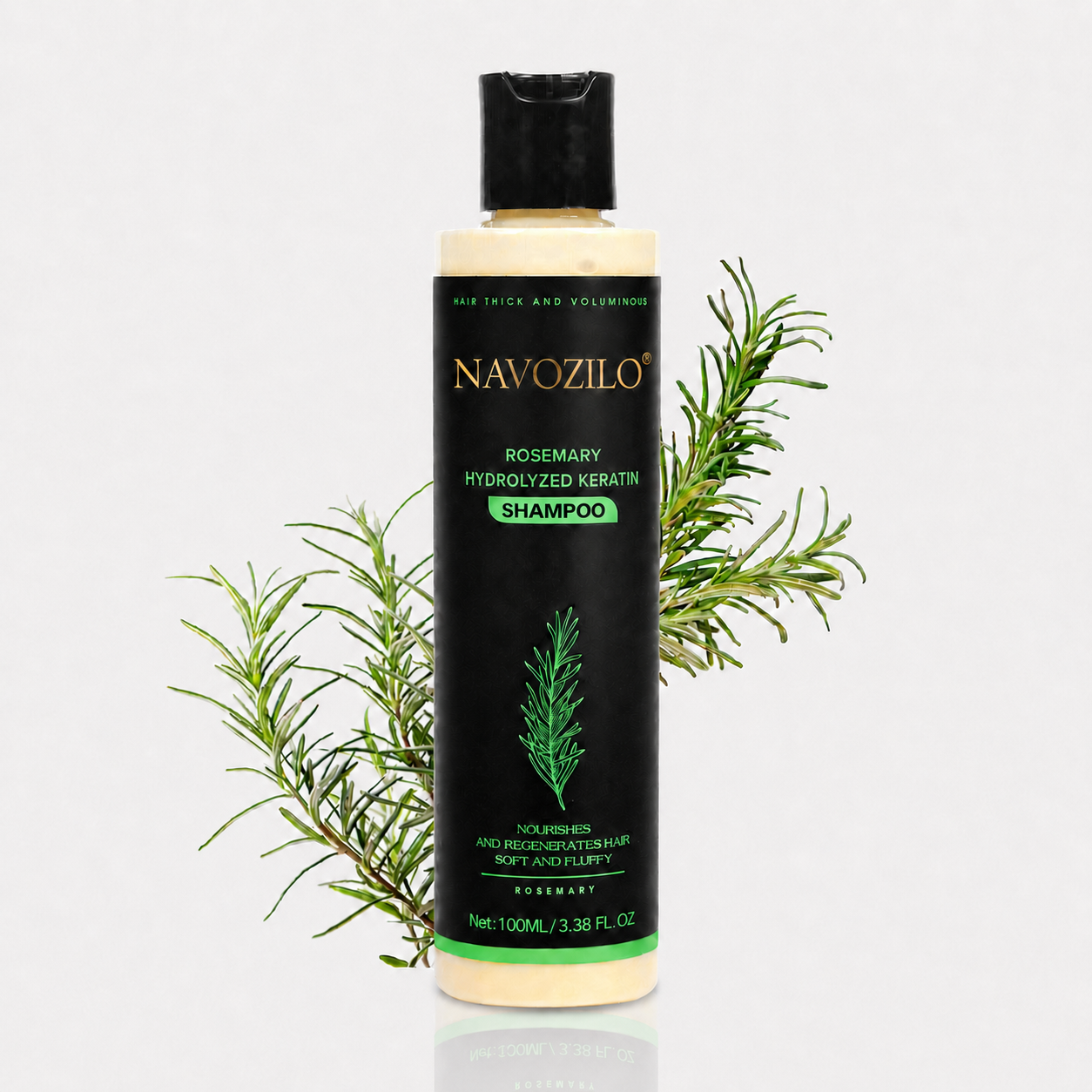 🌊🦄LAST DAY 50% OFF🏆NAVOZILO® Official-Size Rosemary Keratin Scalp Shampoo| Full-size scalp care for thicker-looking, stronger-feeling hair.