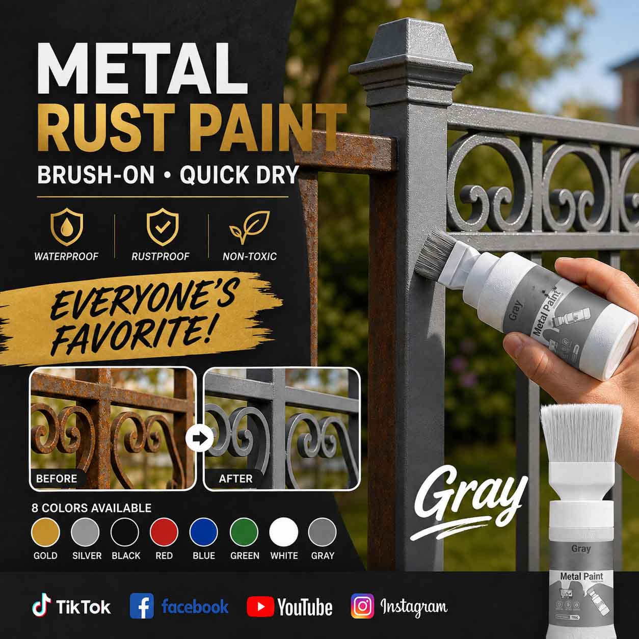 Water-Based Metal Coating