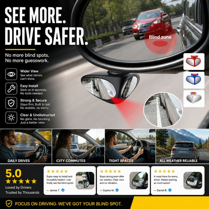 Dual-View 360° Adjustable HD Parking Mirror