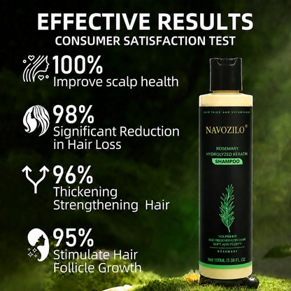 🌊🦄LAST DAY 50% OFF🏆NAVOZILO® Official-Size Rosemary Keratin Scalp Shampoo| Full-size scalp care for thicker-looking, stronger-feeling hair.