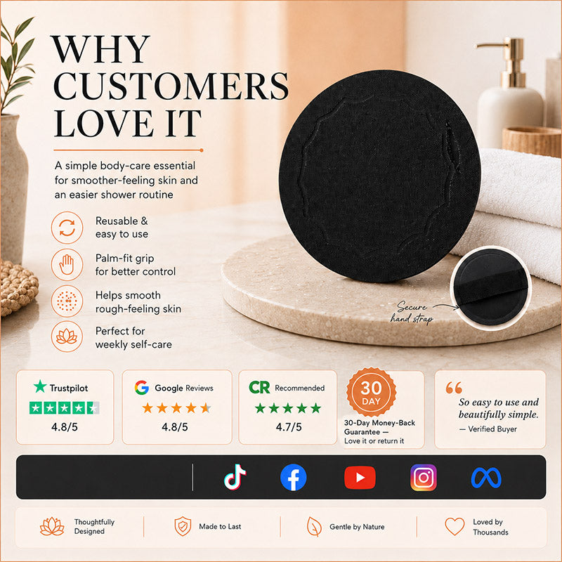 Rubber Body Exfoliating Pad