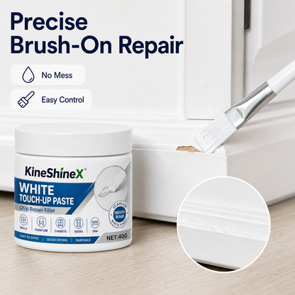 White Furniture Touch-Up Paste with Brush