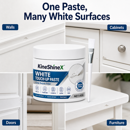 White Furniture Touch-Up Paste with Brush