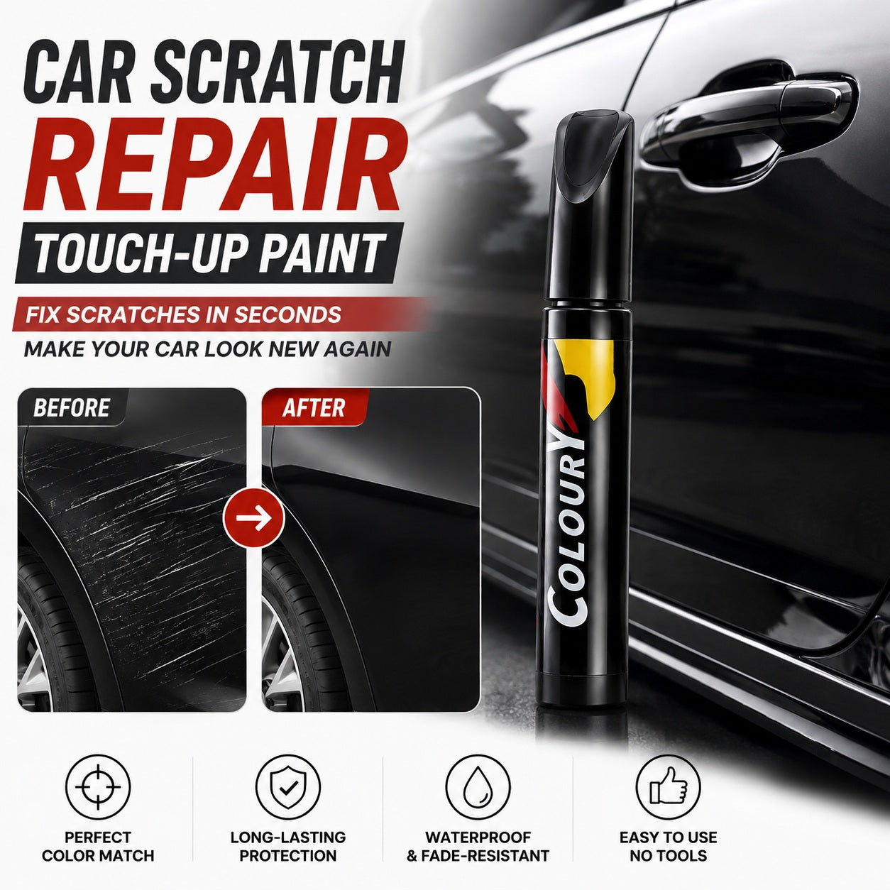 🥳2026 HOT SALE🥳💞50K+ SOLD!🖌️💨 Buy 1 Get 1 Free! Touch Up Paint Pen – Precision tip, waterproof & anti‑rust. Covers deep scratches in seconds. Save hundreds on body shop! 💸🔧